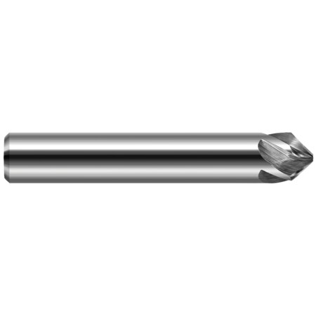 Harvey Tool Chamfer Cutter - Flat End - Helical Flutes, 0.2500" 863416